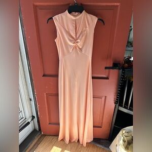 Vintage Cutout Formal Dress Peach Size 8 Collector Items By Anne Fogarty